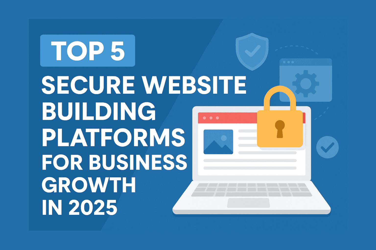 Secure website builder interface with cybersecurity features