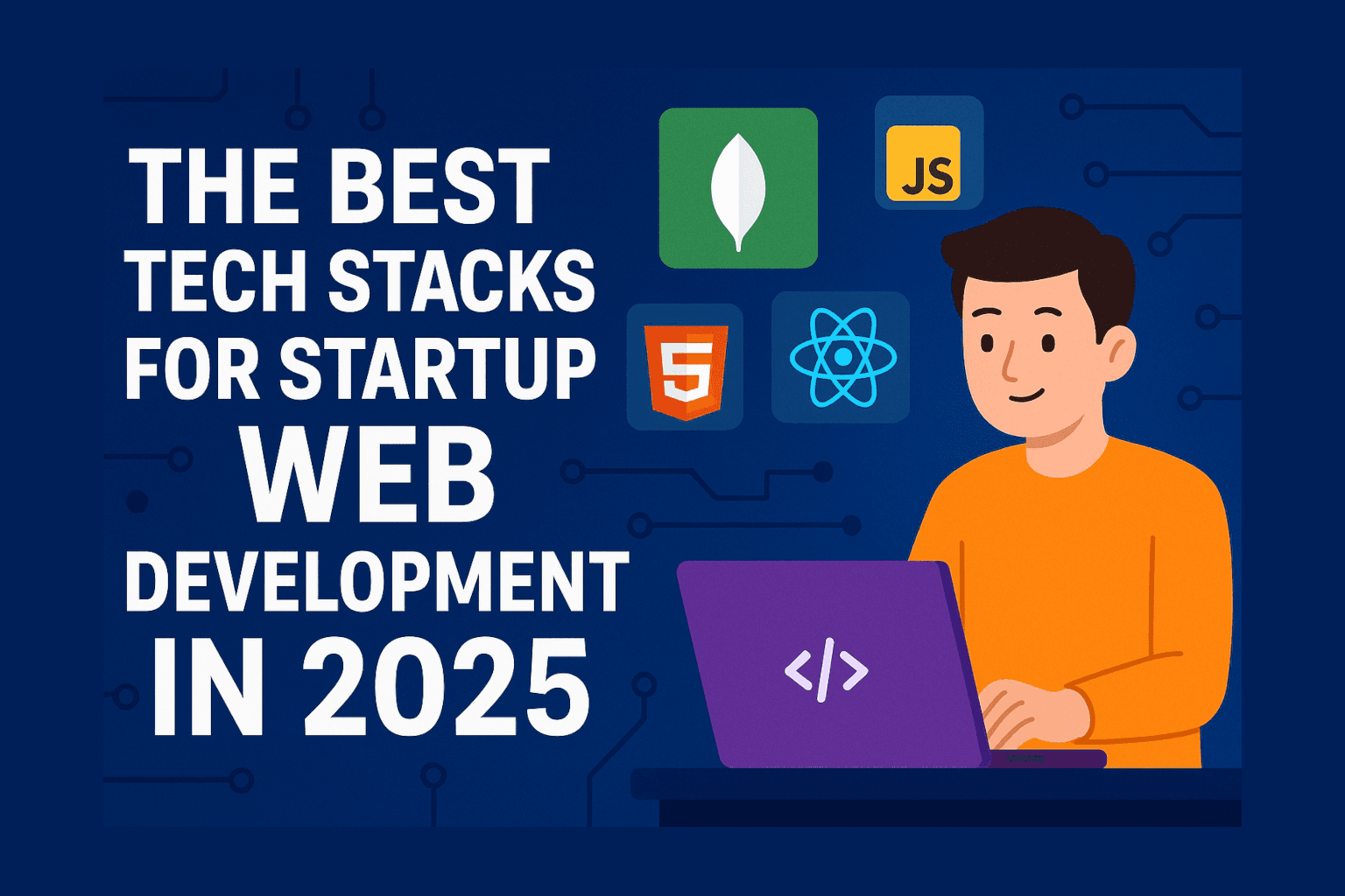 Tech stack components powering a startup web app
