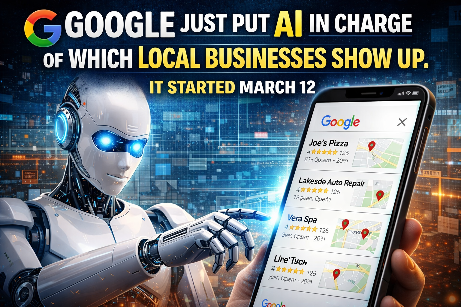 A person using Google Maps on their phone to search for a local plumber in their area